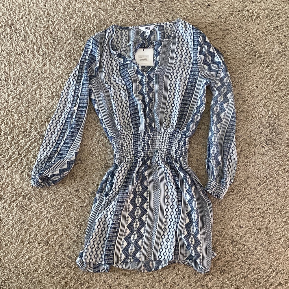 Jack by BB Dakota blue and white mini dress